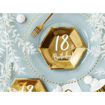 Picture of 18TH BIRTHDAY HEXAGON PAPER PLATES 20CM - 6 PACK